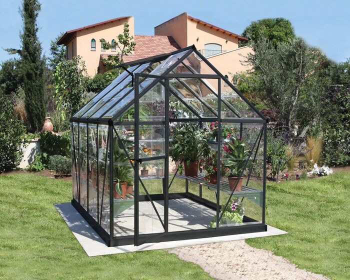 Växthus Harmony 4,6 m² Mörkgrå Canopia by Palram